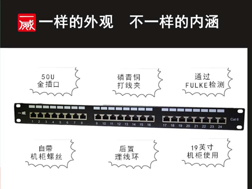 一威六類非屏蔽配線架