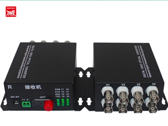 一威8路純視頻+反向數(shù)據(jù)光端機(jī)
